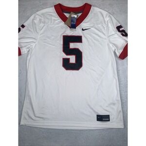 Nike Men's NCAA Georgia Bulldogs Dri-Fit Football Jersey Shirt White Size L